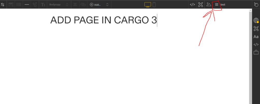 add page in cargo 3