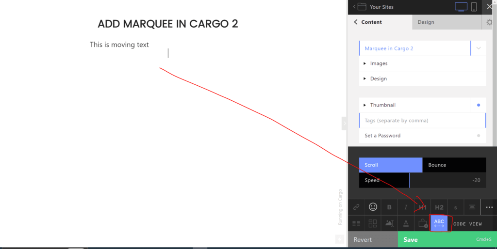 add marquee in cargo 2