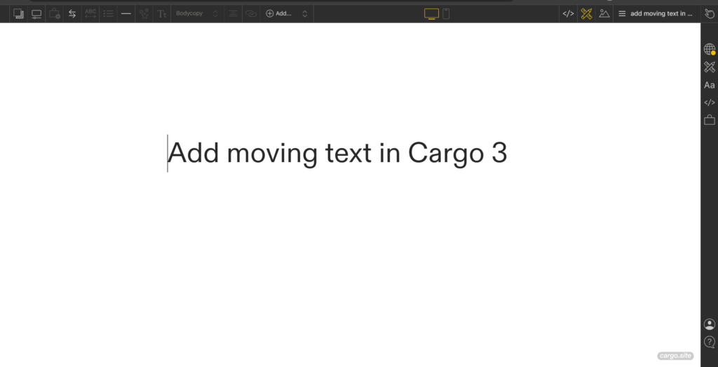 add marquee in cargo 3