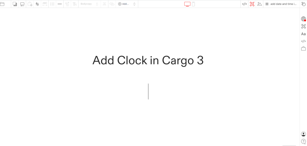 add clock in cargo 3