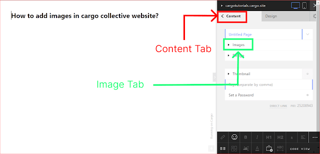 add image to cargo site