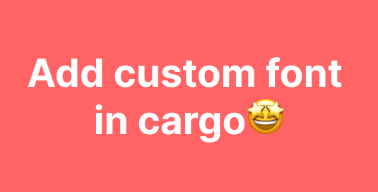 add custom font in cargo collective