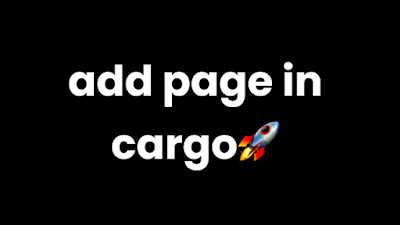 Add page on Cargo Collective site builder
