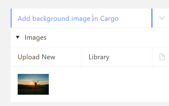 add background image slider in cargo