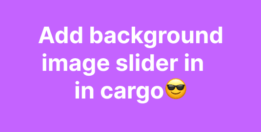 Add background image slider in cargo collective site