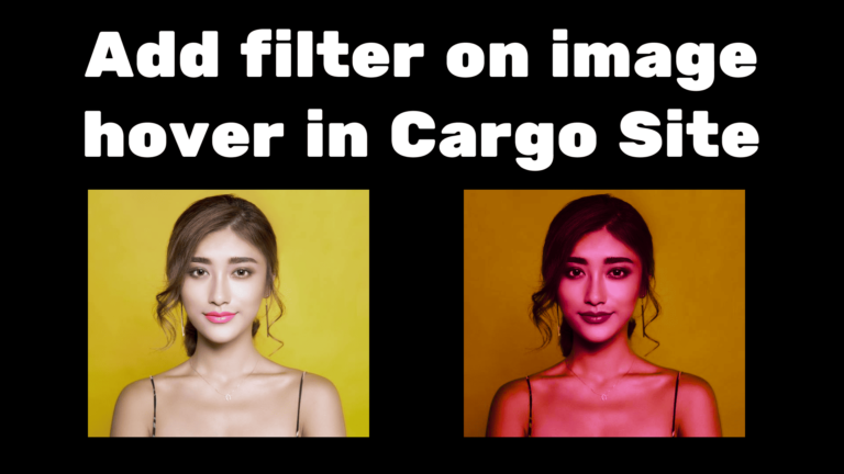 Add Filter Effect on image hover in Cargo Collective Website to make it attractive