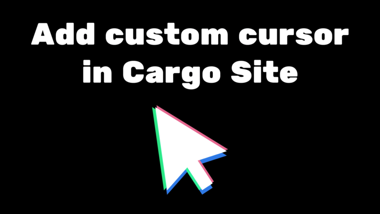 Change custom cursor icon/image in cargo collective