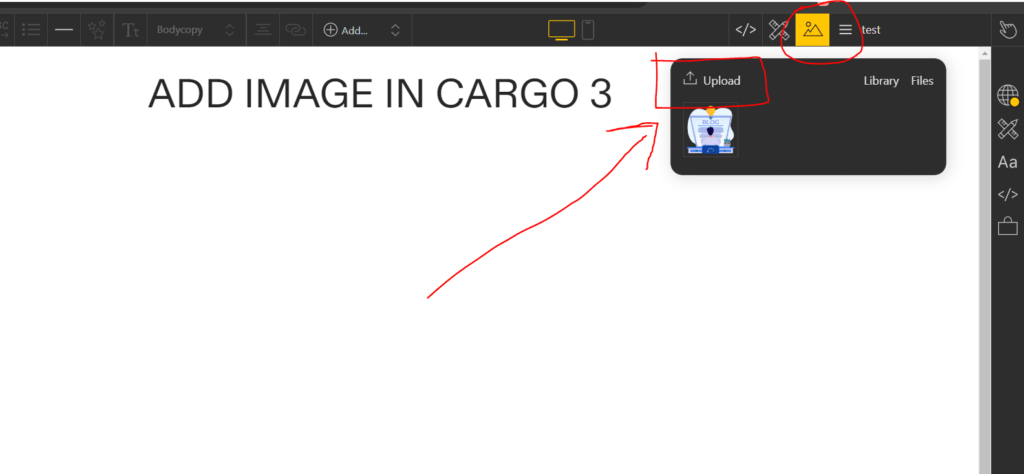 add image in cargo 3