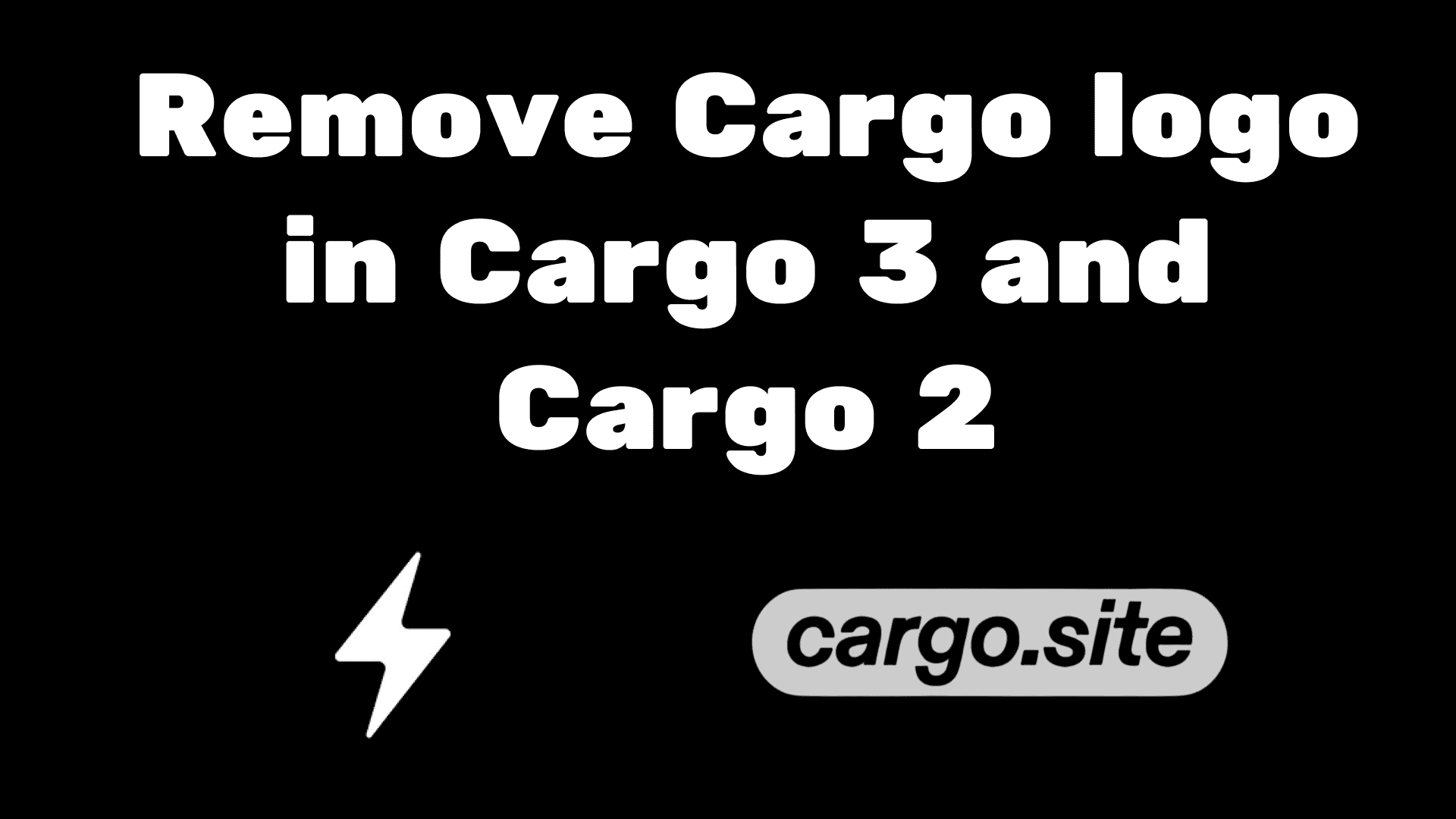 Hide/Remove Cargo Logo from site (Easy) Cargo Site Tutorials