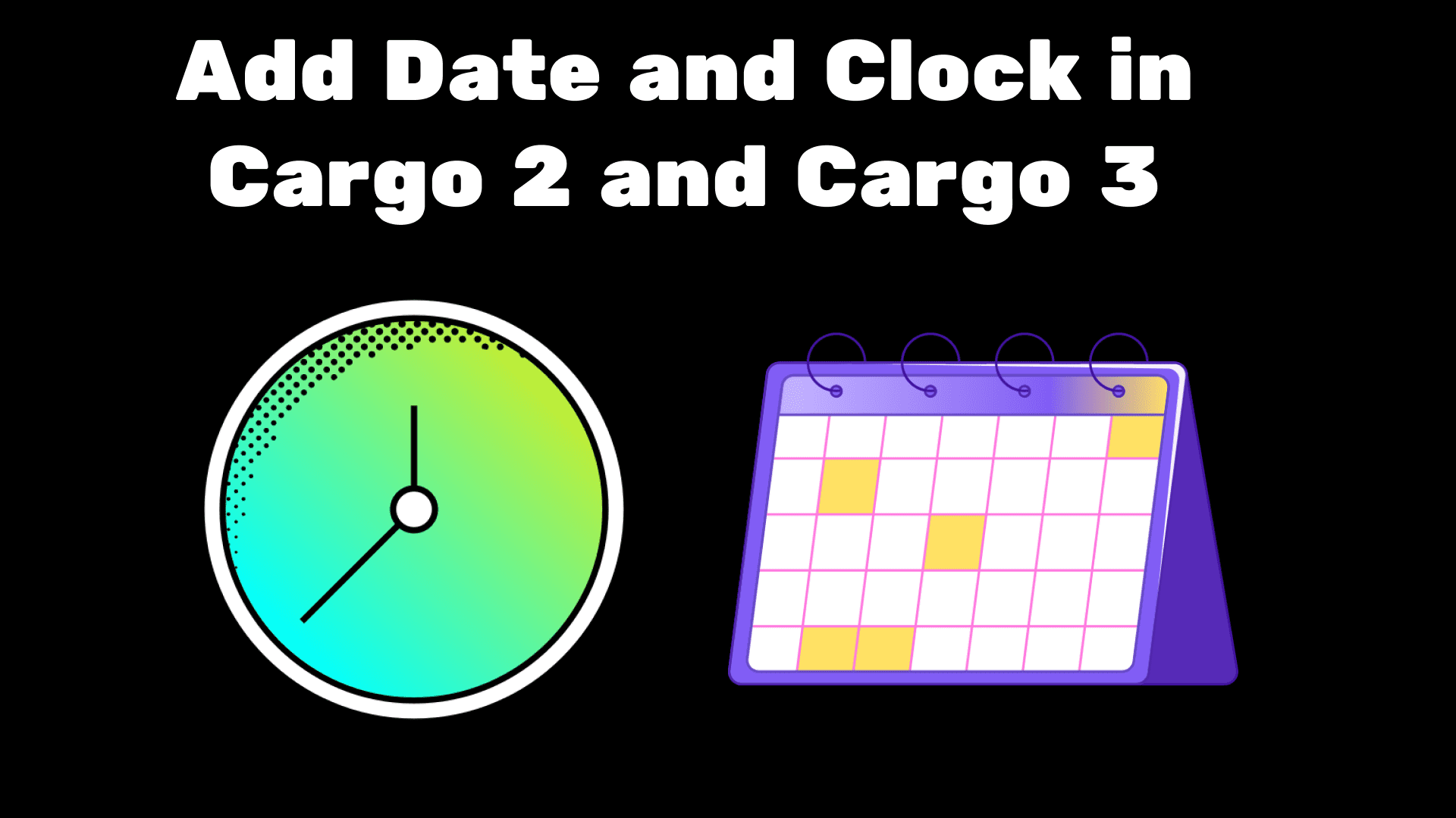 Add date and clock to cargo site easy cargo site tutorials
