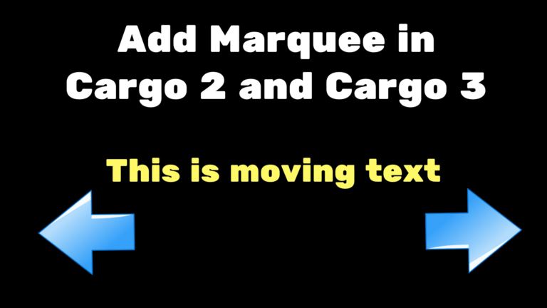 Add moving text in Cargo Site – Easy