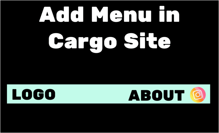 add menu to cargo site