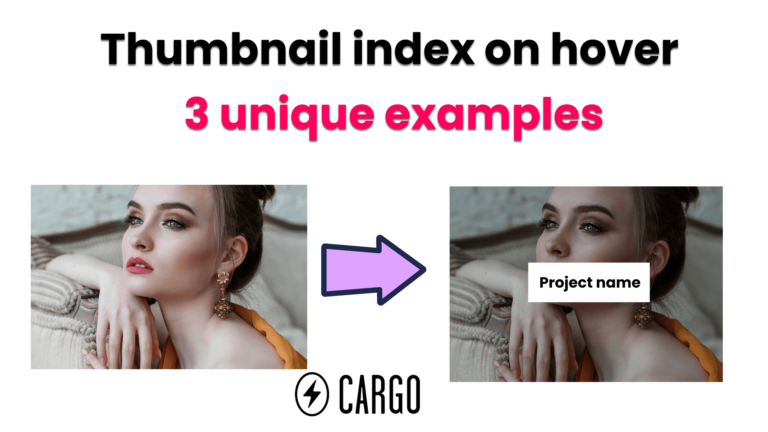 Cargo 3 Thumbnail Index: 3 Unique Hover Layout Example